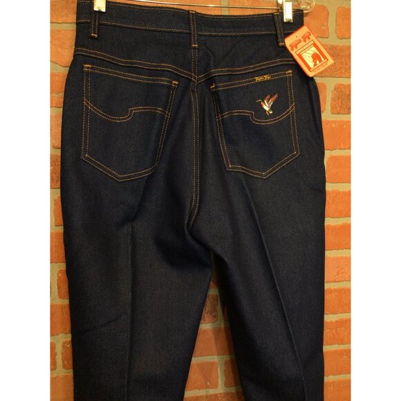 NWT Vintage Taylor Togs Expand-A-Waist Misses 12 Denim Jeans Embroidered Duck - Picture 3 of 11
